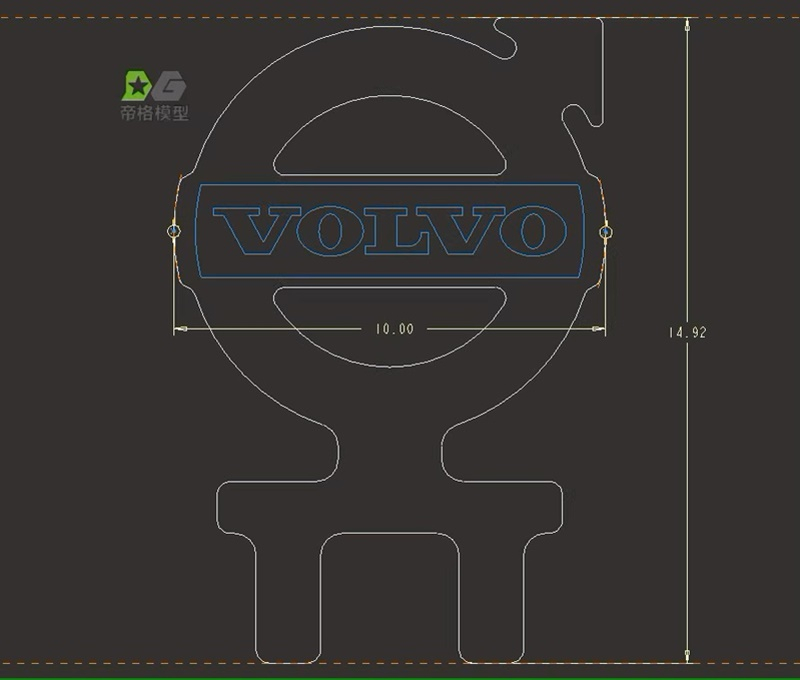 Beleuchtetes Logo aus Acryl, Variante V