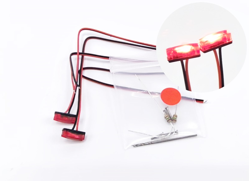 Universalleuchten für Tamiya LKW, rot/rot