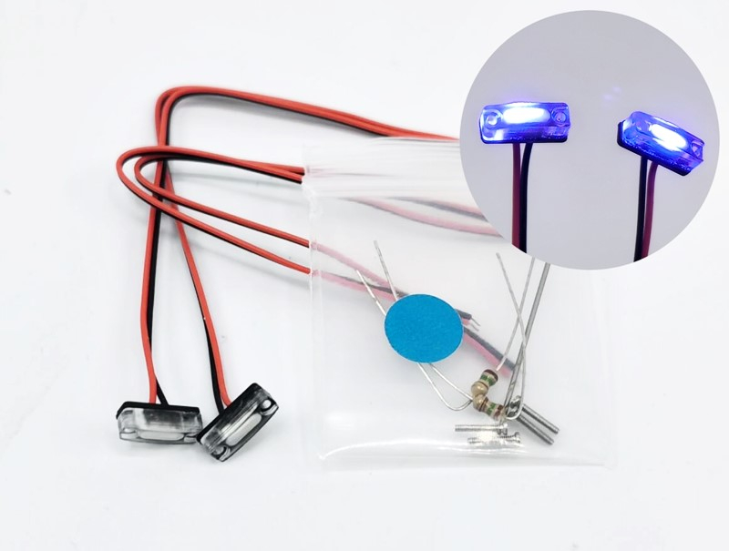 Universalleuchten für Tamiya LKW, transparent/blau