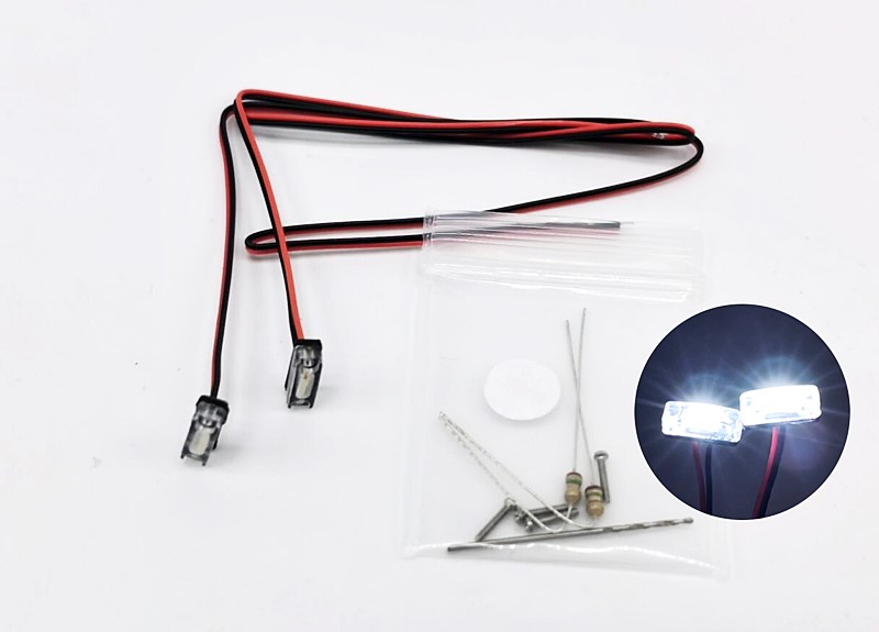 Universalleuchten für Tamiya LKW, transparent/weiss