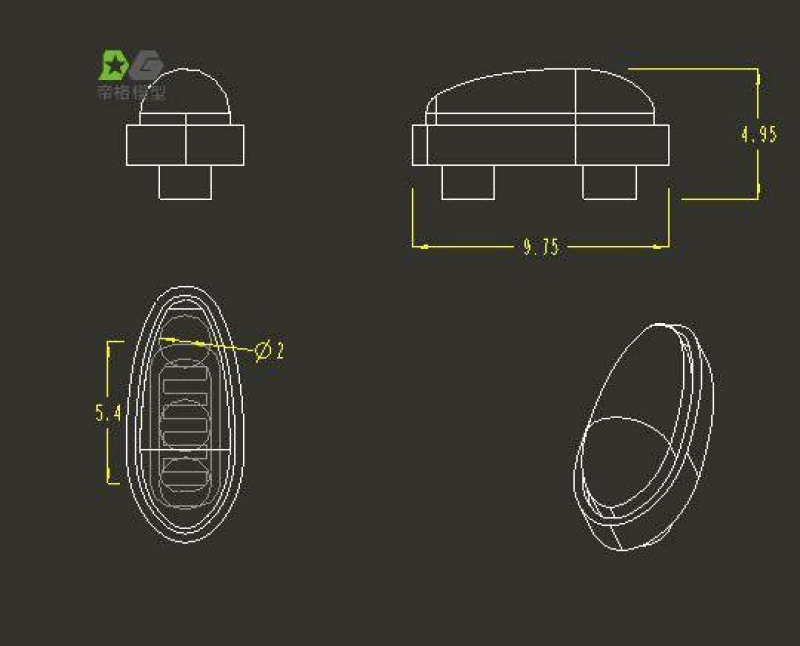 Seitenmarkierungsleuchten gelb für Tamiya LKW, Degree 2