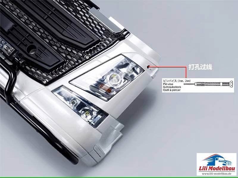 Seitenblinker mit LED für Tamiya Volvo FH16