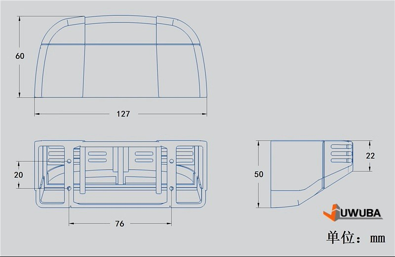 Kühlaggregat Attrappe für Kühlaufbau oder Kühlauflieger, 1:14