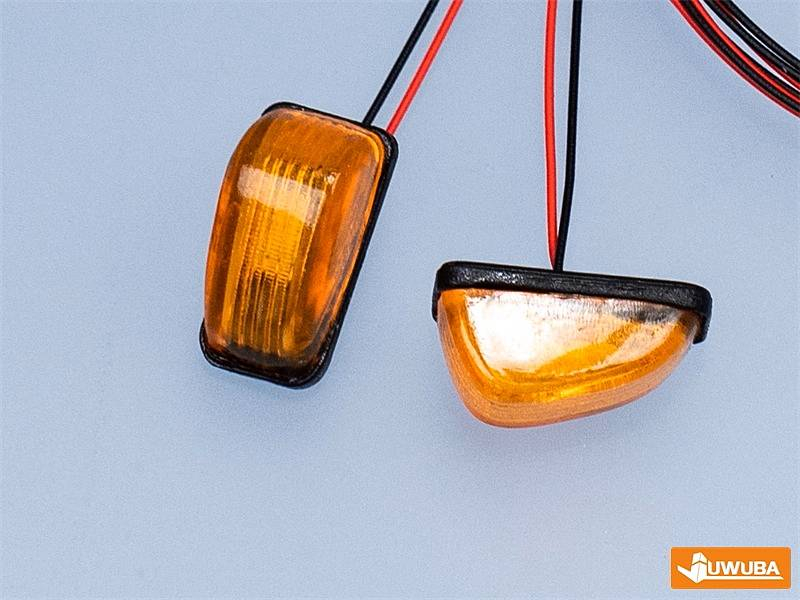 Seitenmarkierungs- oder Blinkleuchten orange für Tamiya LKW, CBD-08