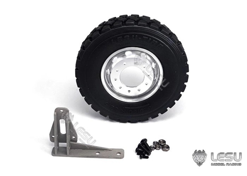 Reserveradhalter mit Rad für Lesu Abrollmulde