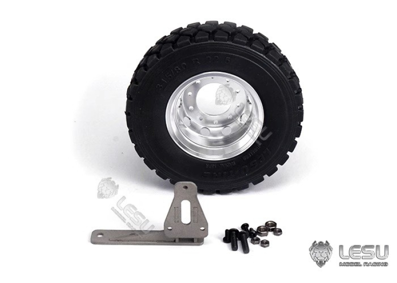 Reserveradhalter mit Rad für Lesu Abrollmulde