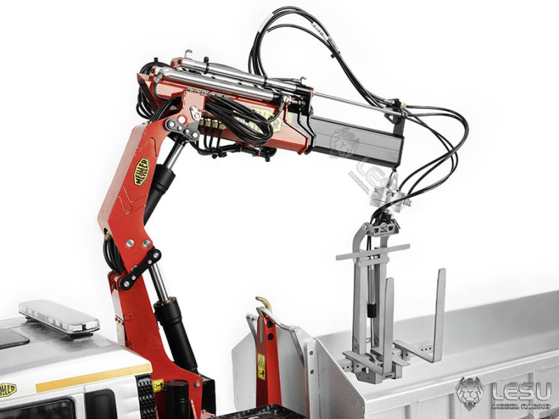 Lesu Palettengabel mit Rotationsantrieb für LKW Ladekran 1:14