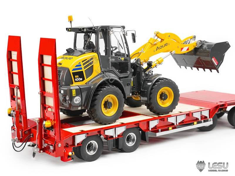 Lesu Tieflader, Schwerlast Anhänger mit Hydraulik, KIT