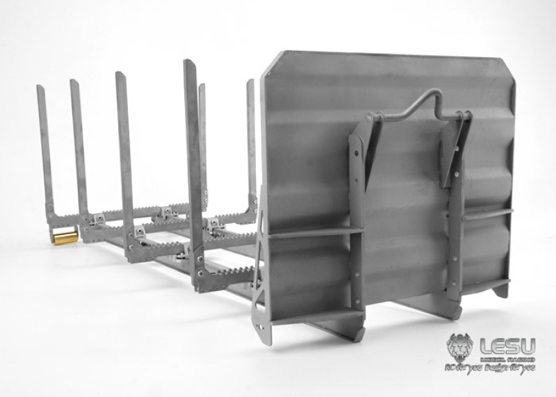 Abrollpritsche mit Rungen, Holztransport