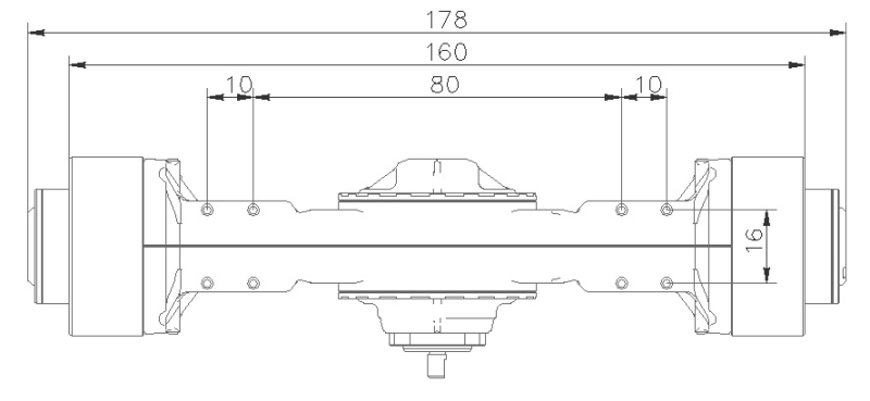 Radladerachse aus Metall ohne Durchtrieb, sperrbar