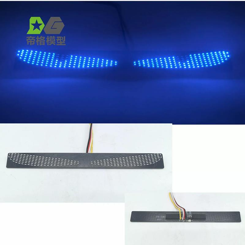 Showlicht "Böse Augen" für Tamiya LKW, Lichtfarbe blau