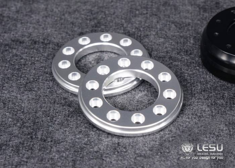 Aluminium Felgen Front, breit, 10 Loch, Kugellager, für Lesu Achse, schwarz