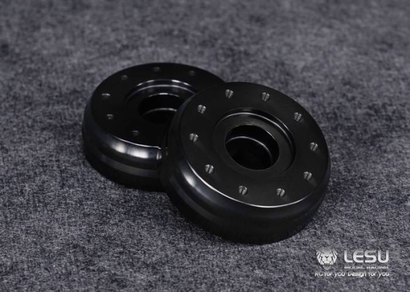 Aluminium Felgen Front, breit, 10 Loch, Kugellager, für Lesu Achse, schwarz