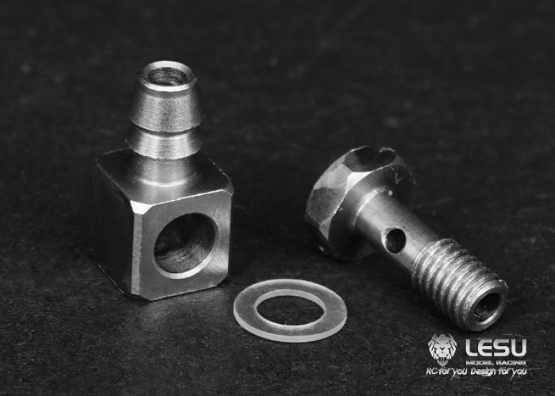 Hydraulik Anschluss 90°, M3 auf 4mm Schlauch