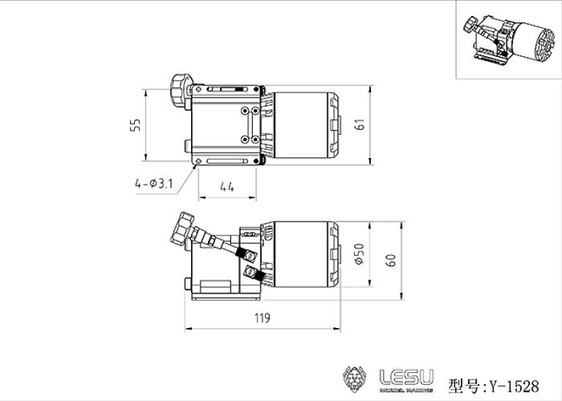 Hochleistungs Hydraulikpumpe mit Motor, Regler und Manometer