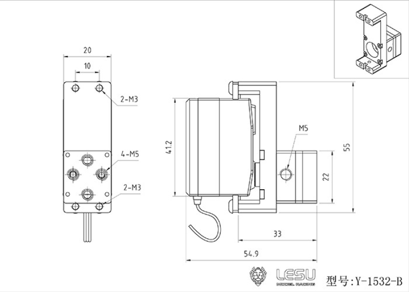 Hydraulik Umschaltventil, Var. B
